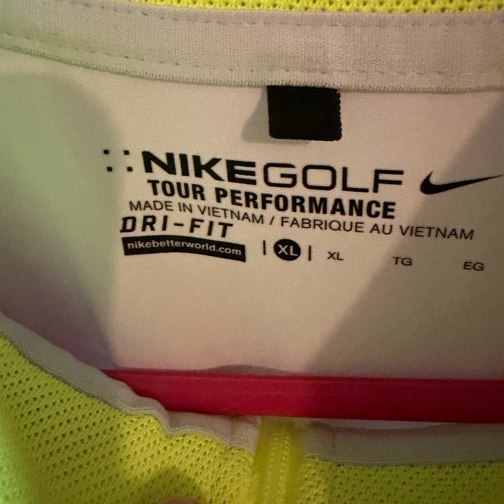 Nike Golf Dri-Fit Shirt in Neon Yellow
